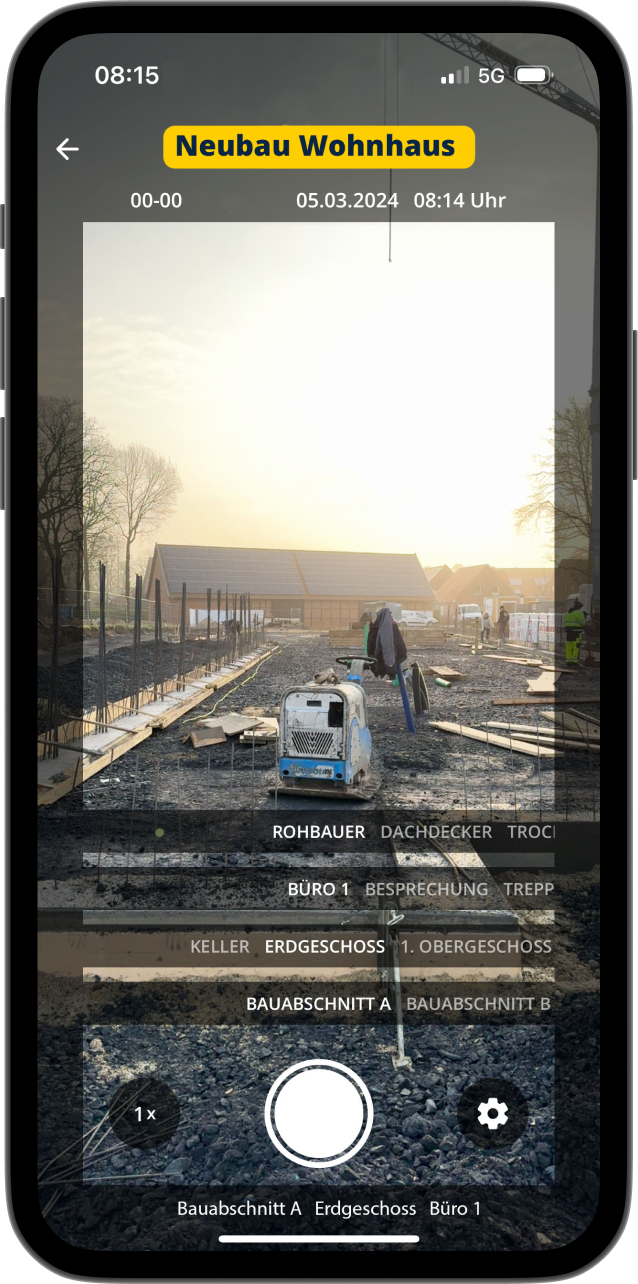 Screenshot der App